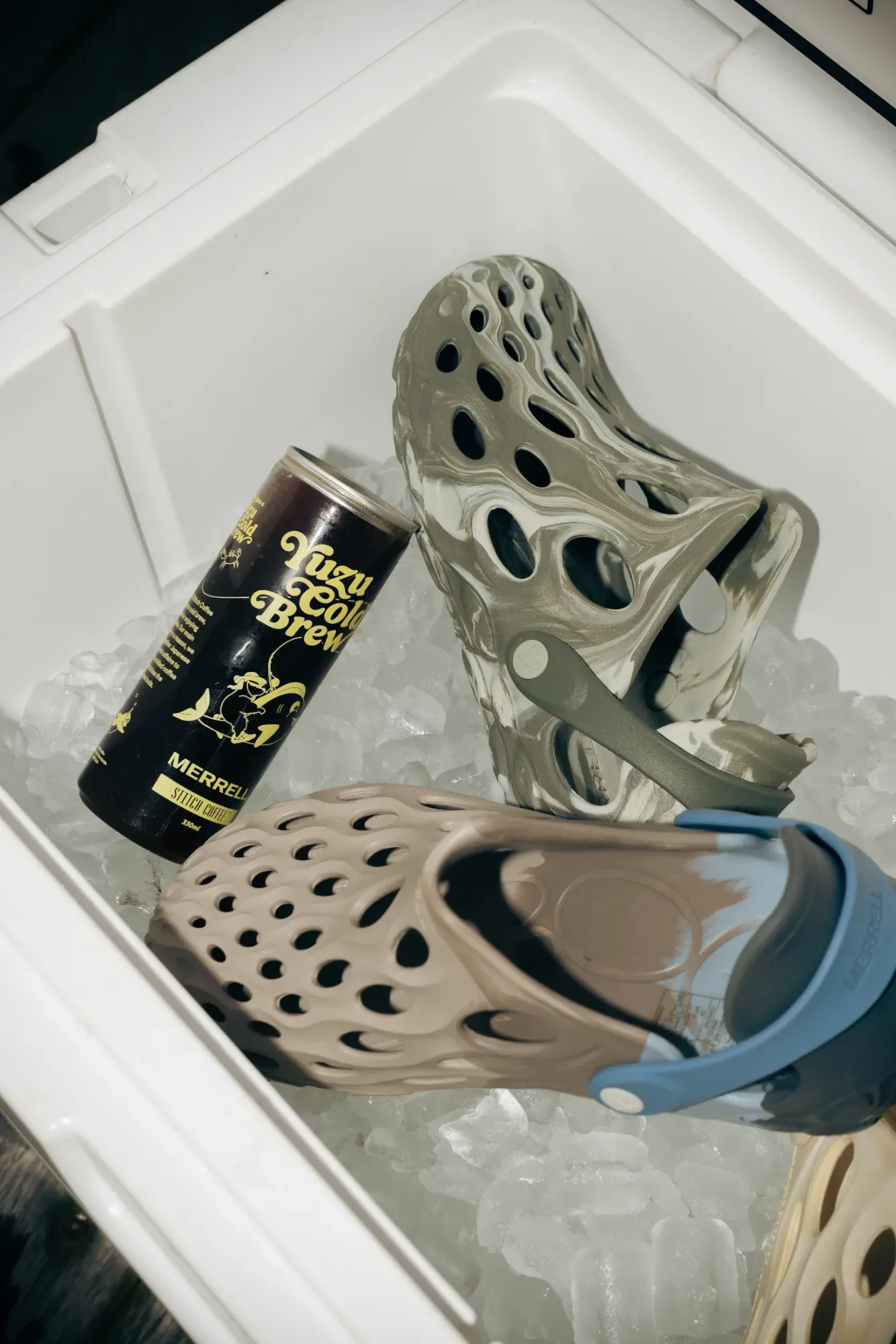 Cold brew can on ice
