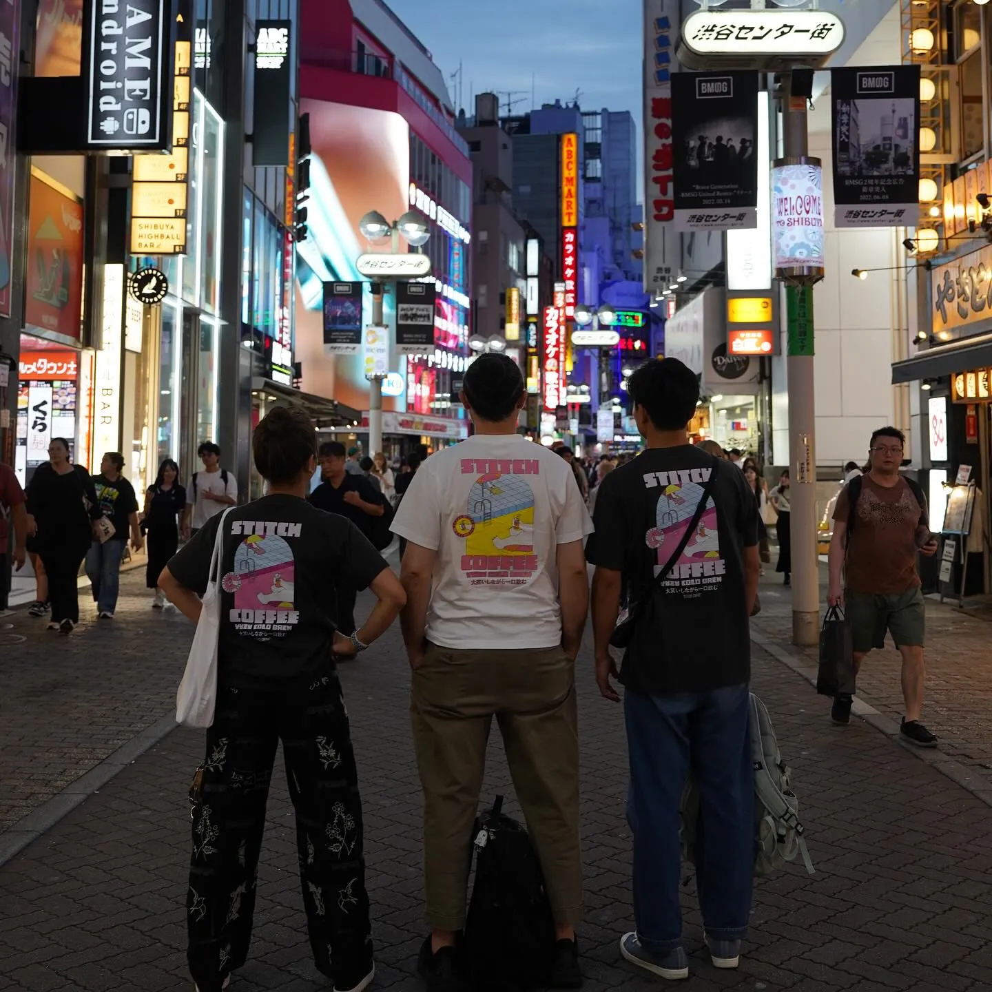 Stitch Coffee tees in Shibuya