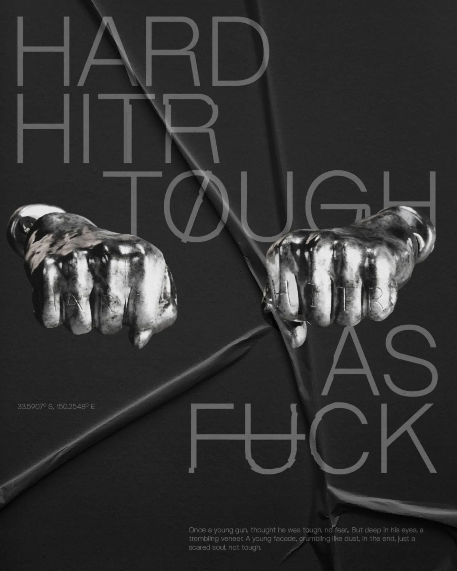 Hard Hitr poster, pasted