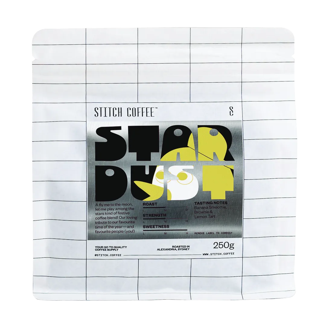 Stardust blend bag, silver label