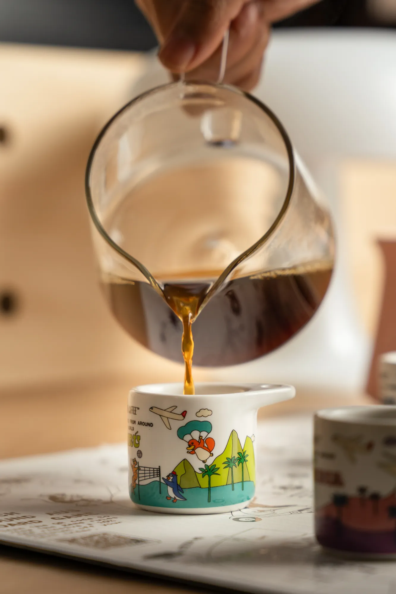 Pour into the Peru cup